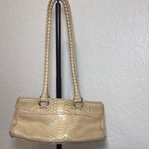Stuart Weitzman Tan Shoulder Bag with Braided Handles